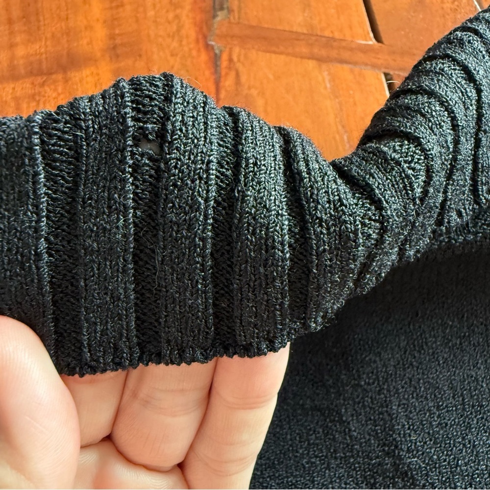 St. John Collection by Marie Gray Black Zip Knit Jacket - Picture 10 of 10